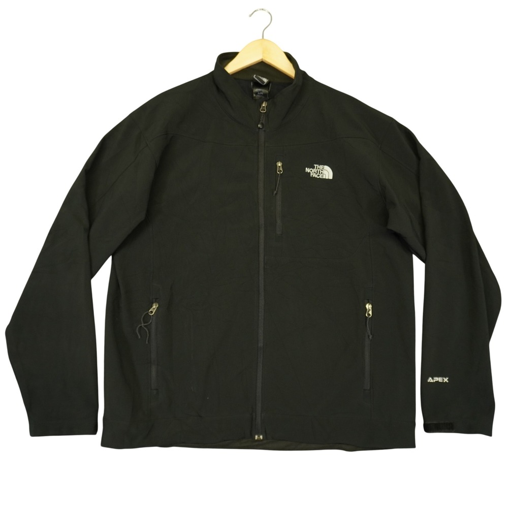 The North Face Apex Softshell Jacket Mens XL Black Full Zip Outdoor Activewear